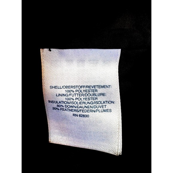 Lands' End Womens Vest Down Puffer Black Full Zip Size Large 14-16 Sleeveless - Picture 4 of 7